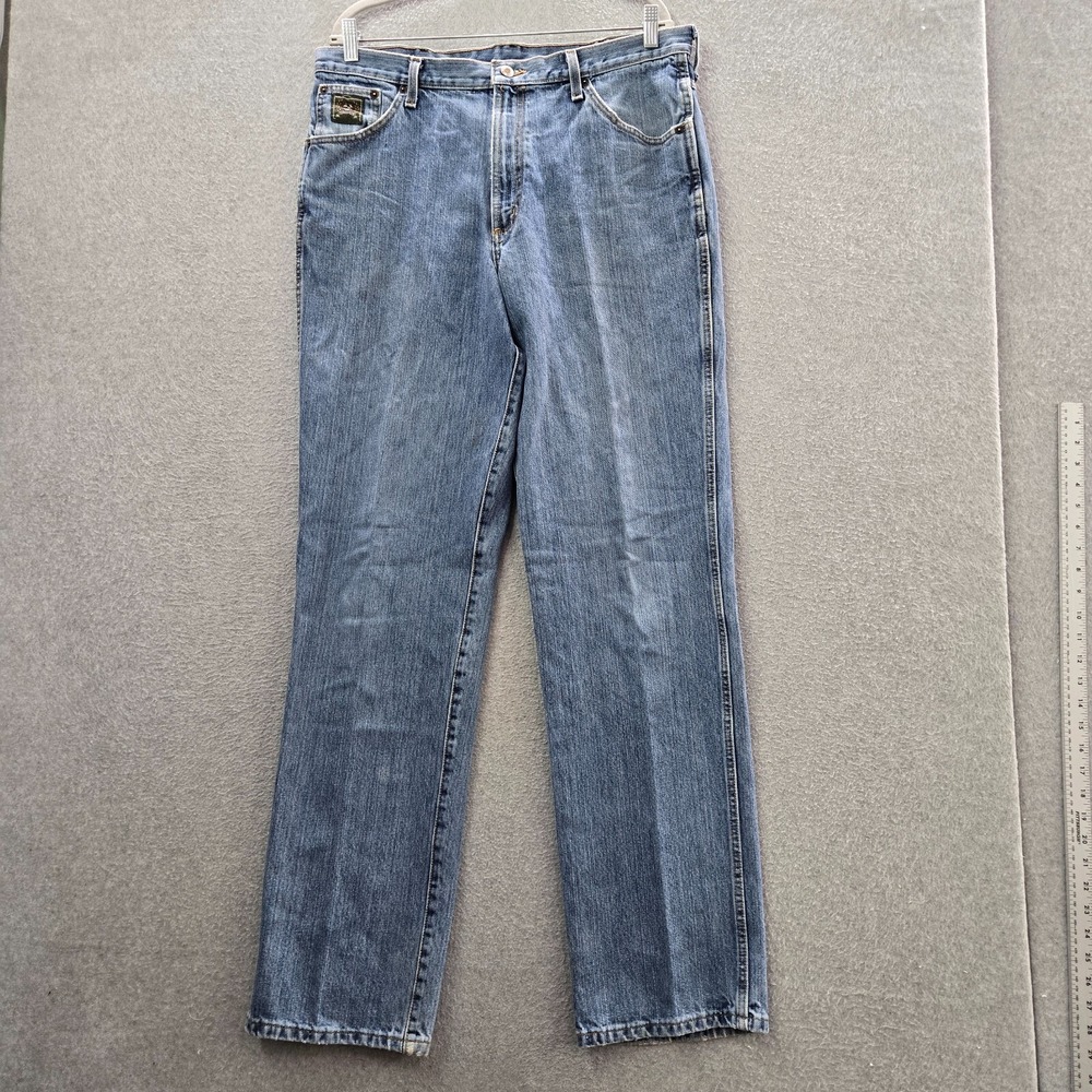 VINTAGE Cinch Men Jeans 35x36 Blue Straight Green Label 90s (36x35) READ